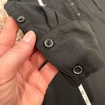 EXPRESS Military Style Black Long Sleeve Popover Career Blouse Shirt Size XS Photo 5