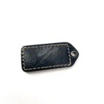 Coach Black Embossed Leather Purse Wallet Hang Tag Keychain Photo 2