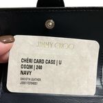 Jimmy Choo  Cheri Cosmos Leather CZ Jewel Card Holder with Bag and Box Set Photo 4