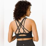 Lululemon Free To Be Serene Sports Bra High Neck Long Line Black Size 10 Photo 1