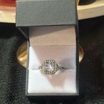 Elegant Silver plated Princess cut Women's Ring size 9 Photo 5