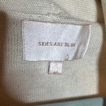 Skies Are Blue  Cream Navy Blue Long Cardigan Fringe Tribal Print Size Medium Photo 1