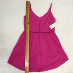 Tobi ‎ Dress Barbiecore Barbie NWT Bright Pink Mini Sleeveless Lattice Lace Med Photo 2