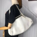 Gucci Abbey D Ring White Leather Shoulder Bag Tote Vintage Authentic Dust Bag Photo 1