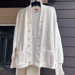 Stadium womens vintage shaker cardigan sweater cream large Photo 2