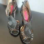 Betsey Johnson Leather Sole Womens Black Heels size 7.5M Photo 1