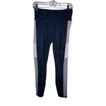GAPFIT BLACKOUT TECHNOLOGY Navy Blue/Pink/Gray Colorblock Leggings Size Small Gray Photo 1