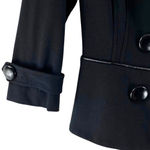 Cache Y2K Vintage Black Double Breasted Asymetrical Blazer Suit Jacket Photo 6