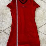 Vintage 90s Polo Jeans Co. Red Short Sleeve Shirt Dress 100% Cotton Ralph Lauren Size L Photo 5