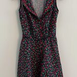 Bettie page Retro stretch chambray cherry print circle dress with original belt Photo 5