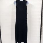 Calvin Klein  Cutout Plunging V Neck Bodycon Knit Sleeveless Midi Dress Black Photo 2