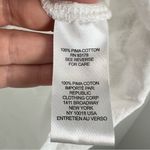 Industry 100% Pima Cotton Ruffle Flutter Sleeve Blouse Crisp White Casual Top Size M Photo 3