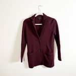 J.Crew Merino Wool Sweater Blazer Maroon Size XXS Photo 2