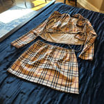 Plaid Skirt Set Multiple Size M Photo 0