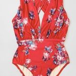 Modcloth  NWOT Lauren Plunge One Piece Swimsuit XS Photo 2