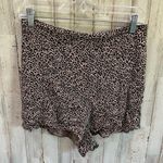 American Eagle Leopard Animal Print Flowy Pull On Shorts Womens Medium Photo 0
