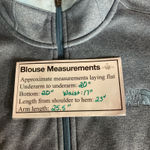 The North Face  Blue Embroidered Logo Long Sleeve Full‎ Zip Fleece Jacket Size Photo 7