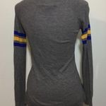 Pink Rose NWOT Gray Stripe Crewneck Sweater Top Photo 1