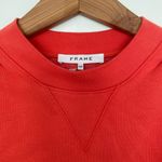 frame denim NEW Sunkist Orange Sweatshirt with smocked sleeves Photo 1
