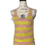 Banana Republic SZ S pink and yellow linen tank top Photo 0