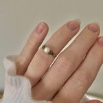 Pearl Silver Simple Costume Ring “Dubheasa” Elegant Minimal Neutral Femme Classic Jewelry Photo 0
