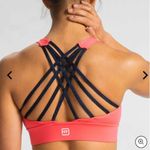 IdealFit Strappy Padded High Neck Sports Bra Size Small Medium Support EUC Black Photo 2