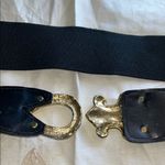 Elegant Vintage Black and Gold Women's stretchy elastic Belt Photo 8