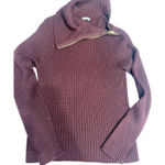 Benetton Made in Italy Sweater Womens Half Zip Collared Pullover Top size S Purple Photo 0