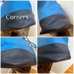 Michael Kors FLAWS Saffiano Leather Blue Two Tone Jet Set Travel Tote Bag Photo 6