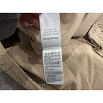 Farm Rio  Khaki Pineapple Cotton Eyelet Trench Coat Large L Photo 8