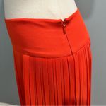 Loft Ann Taylor  Orange Color Pop Pleated Fluid Skirt Size 2 Photo 3
