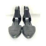 Eileen Fisher Allot Ballet Flat Black Leather Mesh Ankle Strap Zipper Size 7.5 Photo 1