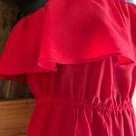 Forever 21 Red Strapless Mini Dress With Flowy Ruffled Bodice Size Medium Photo 5