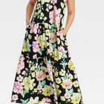 Who What Wear garden floral tiered midi dress size xs Photo 0
