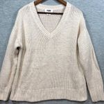 Victorias Secret PINK Beige V Neck Knit Sweater L Casual Pullover Size L Photo 0