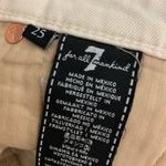 7 For All Mankind High Waist Gold Metallic Cream Shorts Size 25 Photo 3