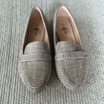 Trary Gray White Burgundy Plaid Flat Loafers Size 6 Photo 9