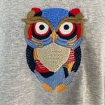 Women’s Plus Size Cotton Traders Owl Crewneck Sweatshirt Gray Photo 1