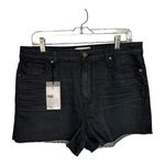 Paige Margot High Rise Raw Hem Cut Off Pebbles Indigo Denim Jean Short Size 32 Photo 1