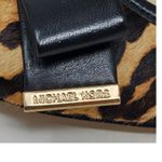 Michael Kors NWOB  Leopard Print Heel w/ Black Leather Bow & Gold Detail Size 8.5 Photo 1