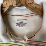 Vintage Yellow Striped Polo Shirt Sz Large 14/16 Photo 2