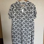 Mary Square Krista Dress Size Small Read Between The Lines Viscose White Black Photo 0
