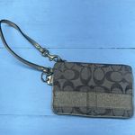 Coach  Wristlet Small Brown and Gold Jacquard‎ Fabric Soho Coin Purse Card Holder Photo 1