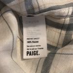 Paige  Plaid Button Down Shirt Size Small Wht/Blue/Tan Photo 6