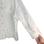 Gianni Bini white Corduroy Button Down Shirt Jacket Size Large Photo 4