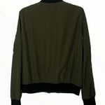 ZARA Green Bomber Jacket Photo 4