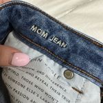 American Eagle  Blue Distressed Stretch Mom Jean Women's 00 Regular Photo 3