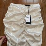 Kendall + Kylie NWT  silver foil scrunched mini skirt Photo 4