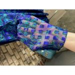 illusion dress tank tiered flutter front jacket purple blue green Size XL Photo 14