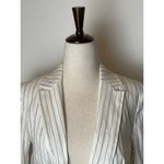 ZARA  Ivory And Black Pin Stripe Long Sleeve Cropped Twist Front Blazer Size‎ XS Photo 5